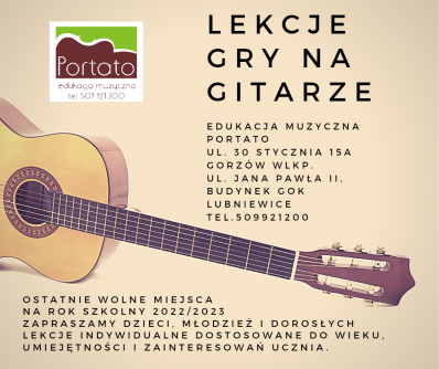 Pozostały trzy ostatnie miejsca na gitarę w Lubniewicach