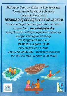 Konkurs na dekorację sprzętu pływającego podczas Nocy Świętojańskiej