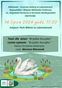 "Brzydkie Kaczątko" - teatr dla dzieci oraz letnie czytanie