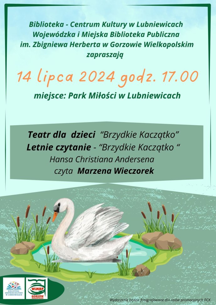 "Brzydkie Kaczątko" - teatr dla dzieci oraz letnie czytanie